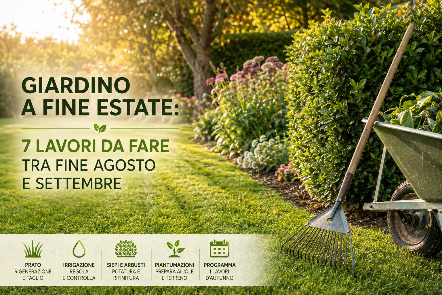 Giardino a fine estate: 7 lavori da fare tra agosto e settembre | Lodesani Giardinaggio